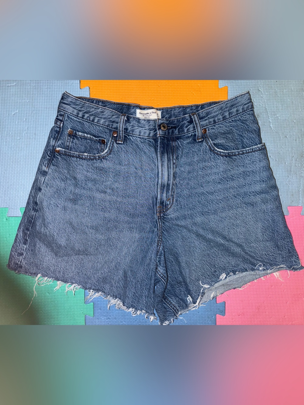 Abercrombie & Fitch High Rise Denim Shorts